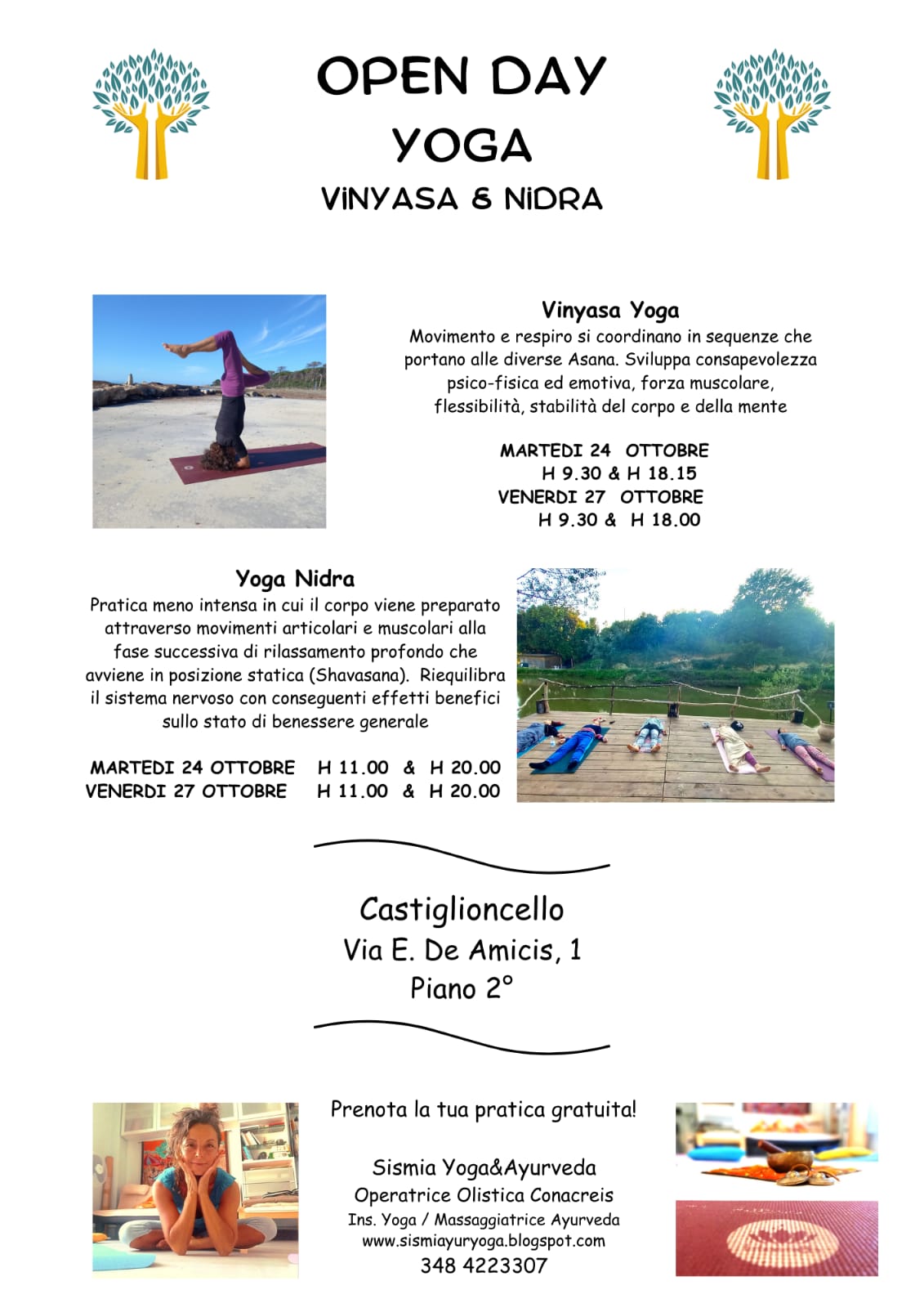 Openday Di Vinyasa Yoga E Yoga Nidra A Castiglioncello Badali