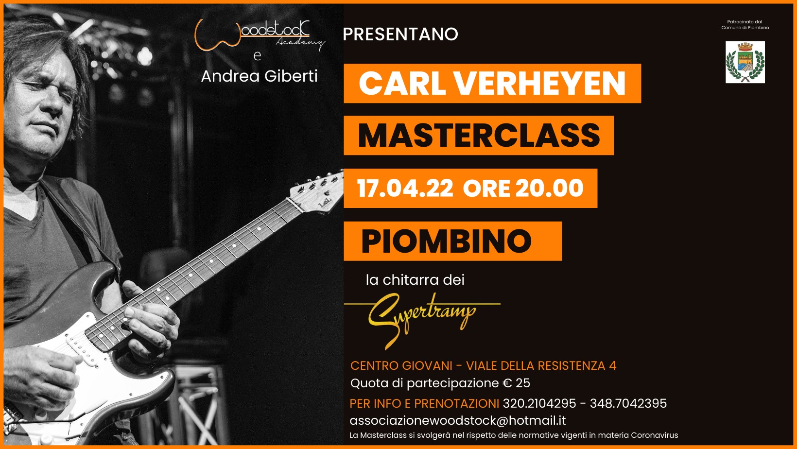 Carl Verheyen, masterclass a Piombino