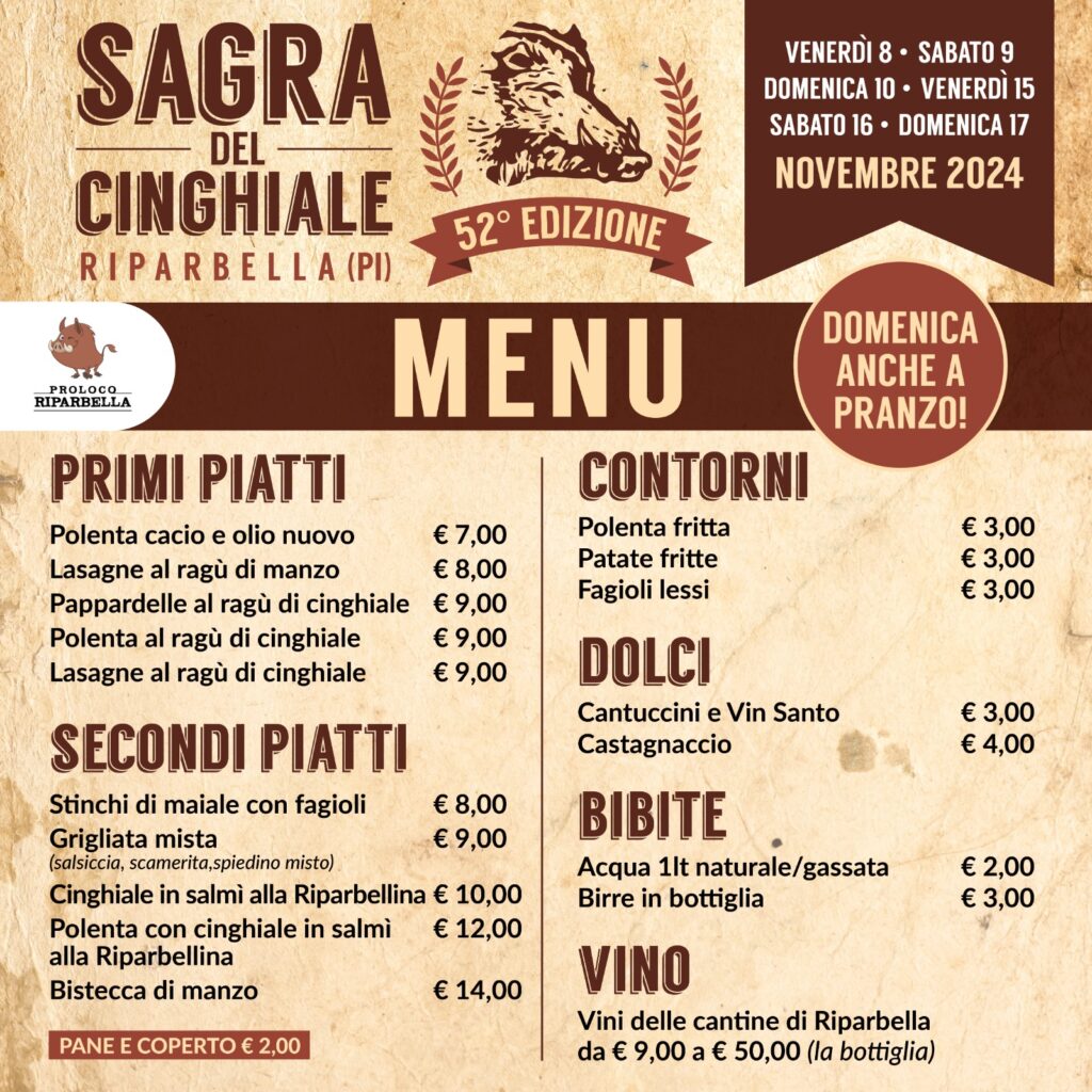 sagra del cinghiale riparbella